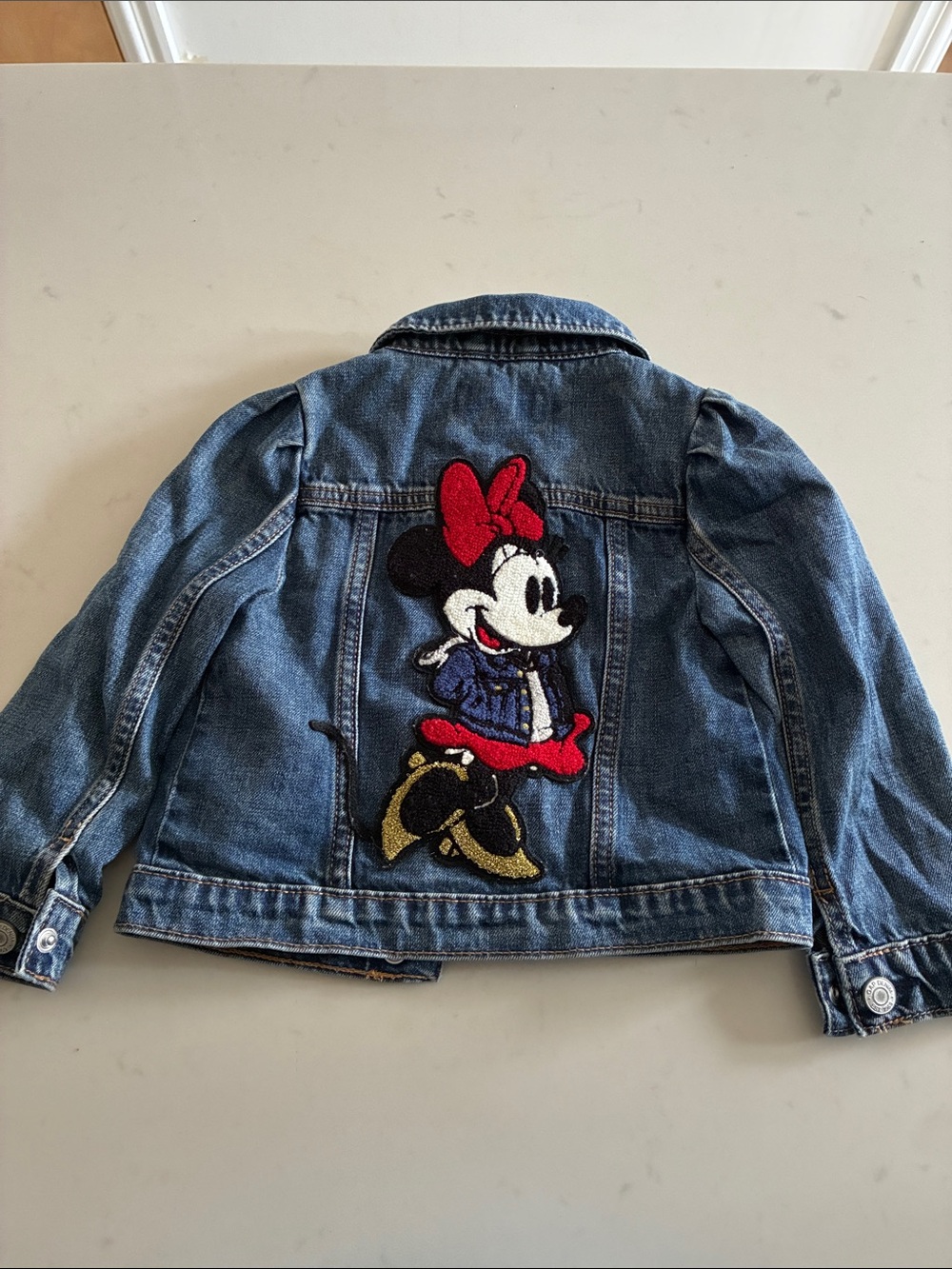 GAP Blue Denim Jacket with Minnie Mouse Patch